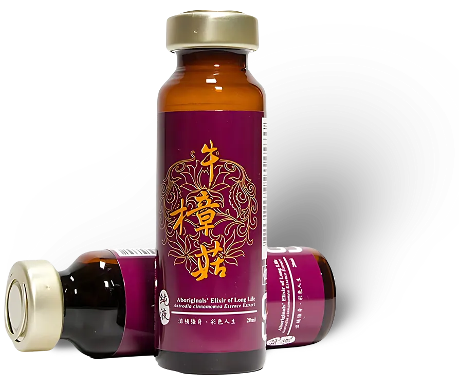 antrodia cinnamomea pure extract tonicology glass bottle